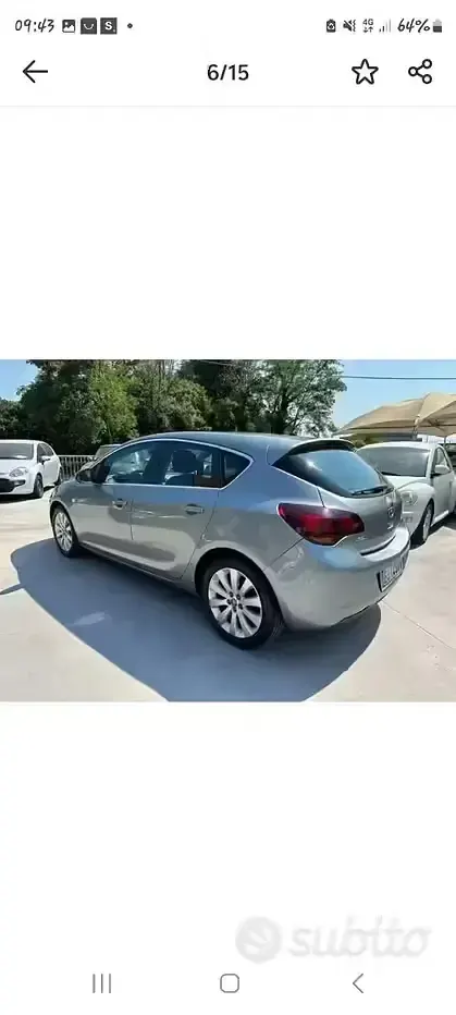 Usata Opel Astra 95 CV (69 kW) 2011 Grigio Berlina