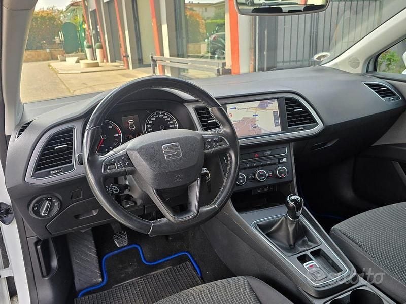 Usata Seat Leon ST Style 115 CV (84 kW) 2017 Bianco Station wagon