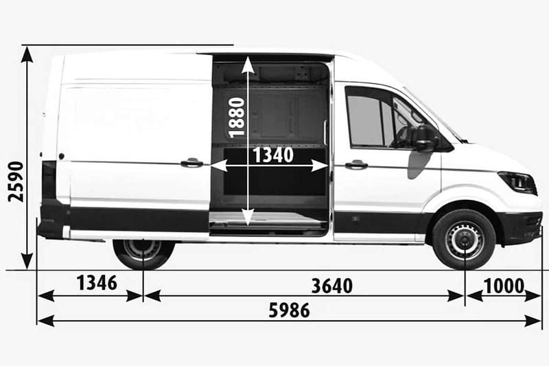 Usata VW Crafter 140 CV (102 kW) 2019 Rosso Furgone