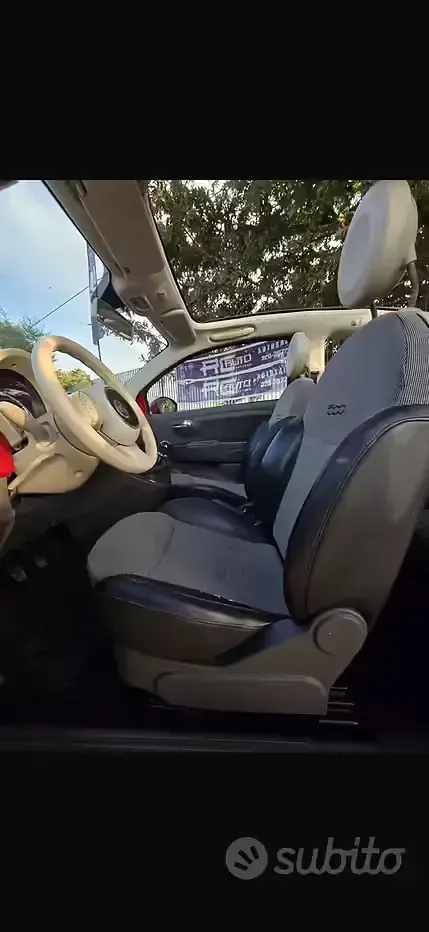 Usata Fiat 500C 69 CV (50 kW) 2009 Rosso Cabrio