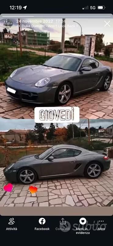 Usata Porsche Cayman 245 CV (180 kW) 2008 Grigio Coupé