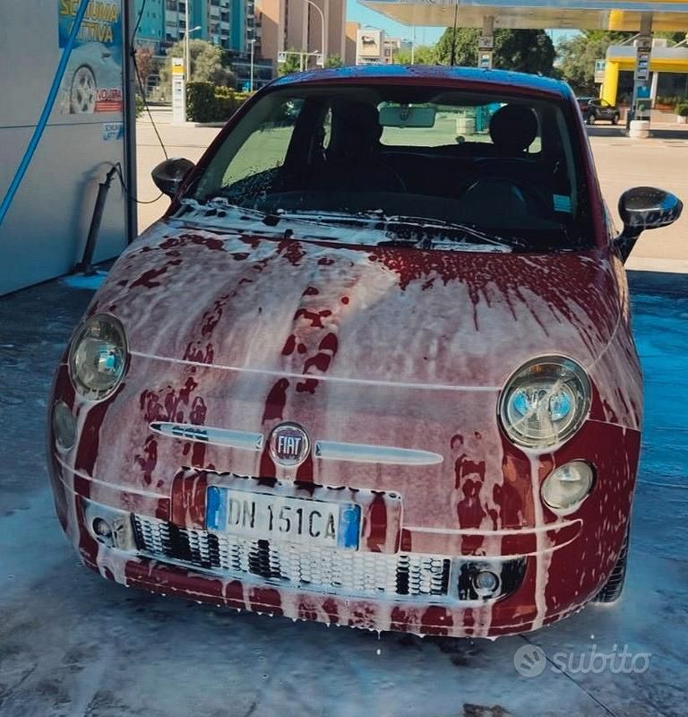 Usata Fiat 500 Pop 69 CV (50 kW) 2009 Rosso Cabrio