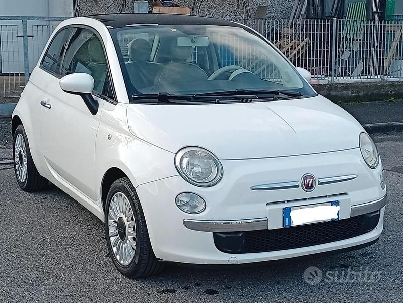 Usata Fiat 500 Lounge 69 CV (50 kW) 2009 Bianco Cabrio