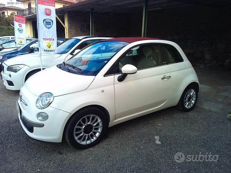 Usata Fiat 500C Lounge 69 CV (50 kW) 2013 Bianco Cabrio