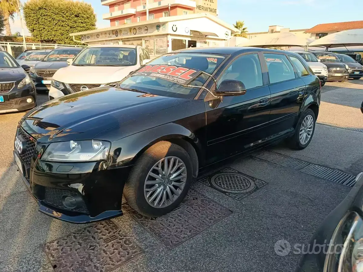 Usata Audi A3 Attraction 105 CV (77 kW) 2010 Nero Utilitaria