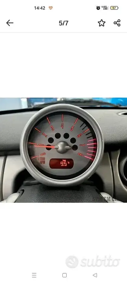 Usata Mini One Cabriolet 90 CV (66 kW) 2005 Rosso Cabrio