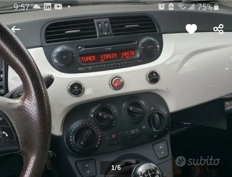 Usata Fiat 500 69 CV (50 kW) 2009 Bianco Berlina