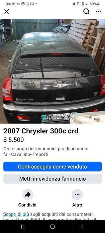 Usata Chrysler 300C Touring 218 CV (160 kW) 2007 Nero Station wagon