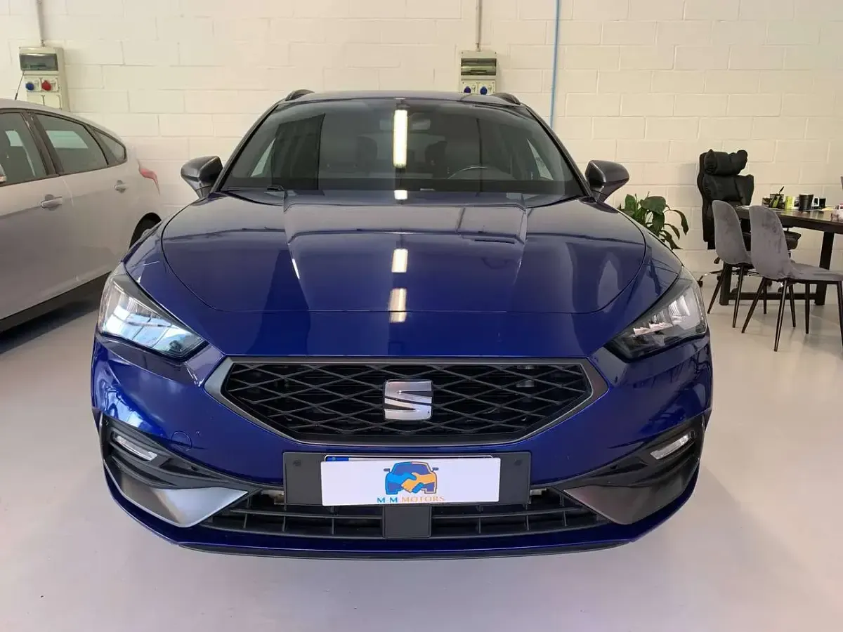 Usata Seat Leon FR 150 CV (110 kW) 2021 Blu/azzurro Station wagon