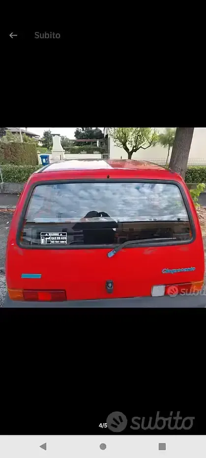 Usata Fiat 500 39 CV (28 kW) 1997 Rosso Berlina