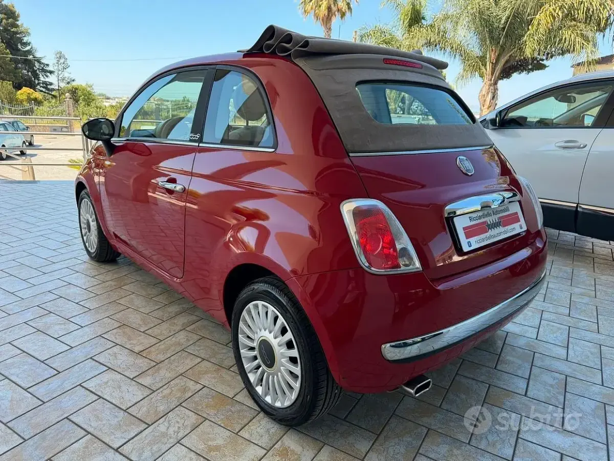 Usata Fiat 500C Lounge 95 CV (69 kW) 2012 Rosso Cabrio