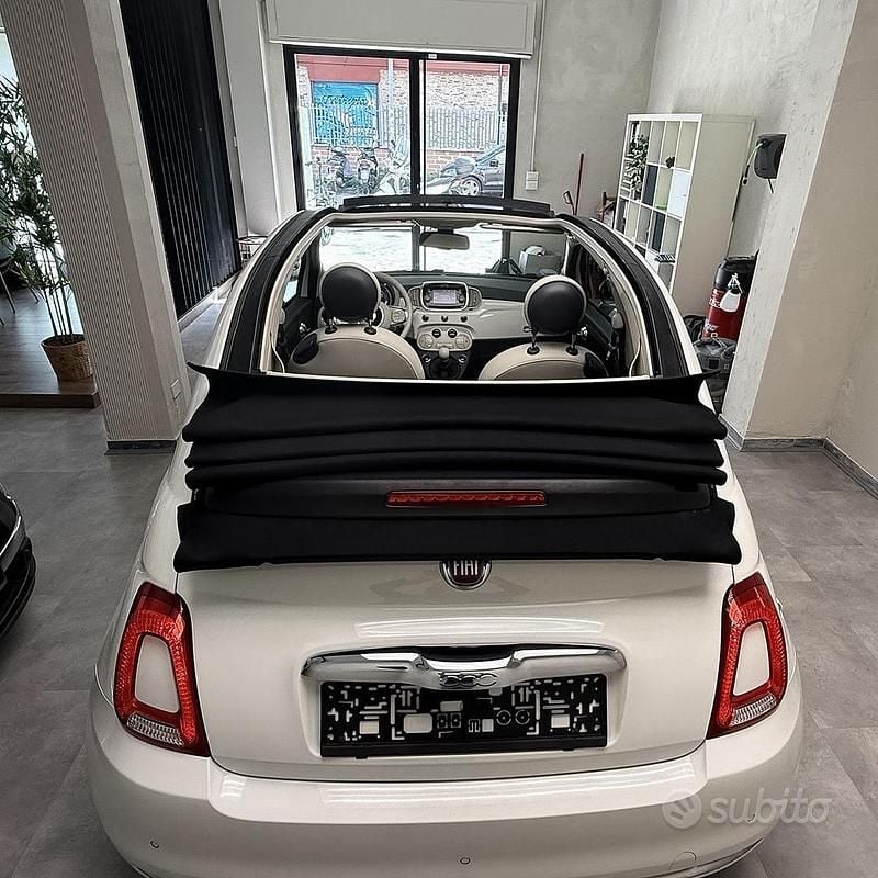 Usata Fiat 500C Lounge 105 CV (77 kW) 2016 Bianco Cabrio