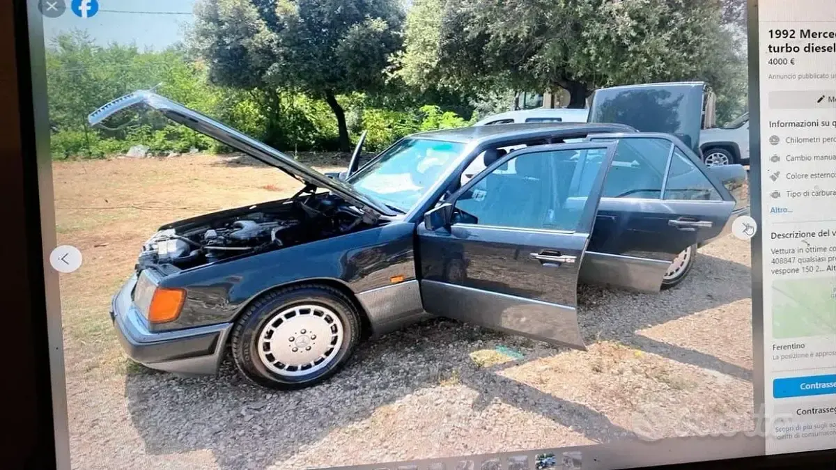 Usata Mercedes 250 1992 Nero Berlina