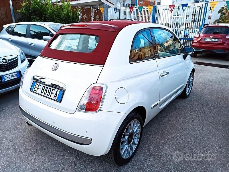 Usata Fiat 500C Lounge 69 CV (50 kW) 2011 Bianco Cabrio