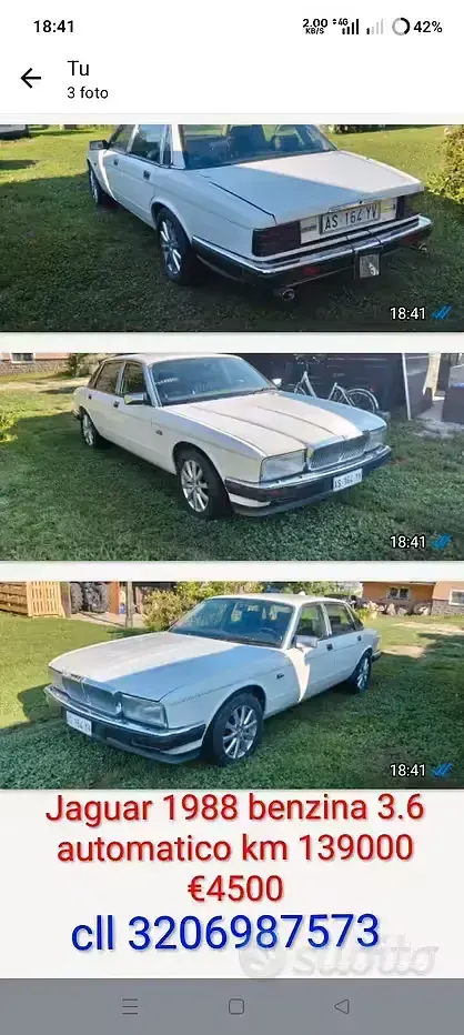 Usata Jaguar XJ Sovereign 224 CV (164 kW) 1988 Berlina