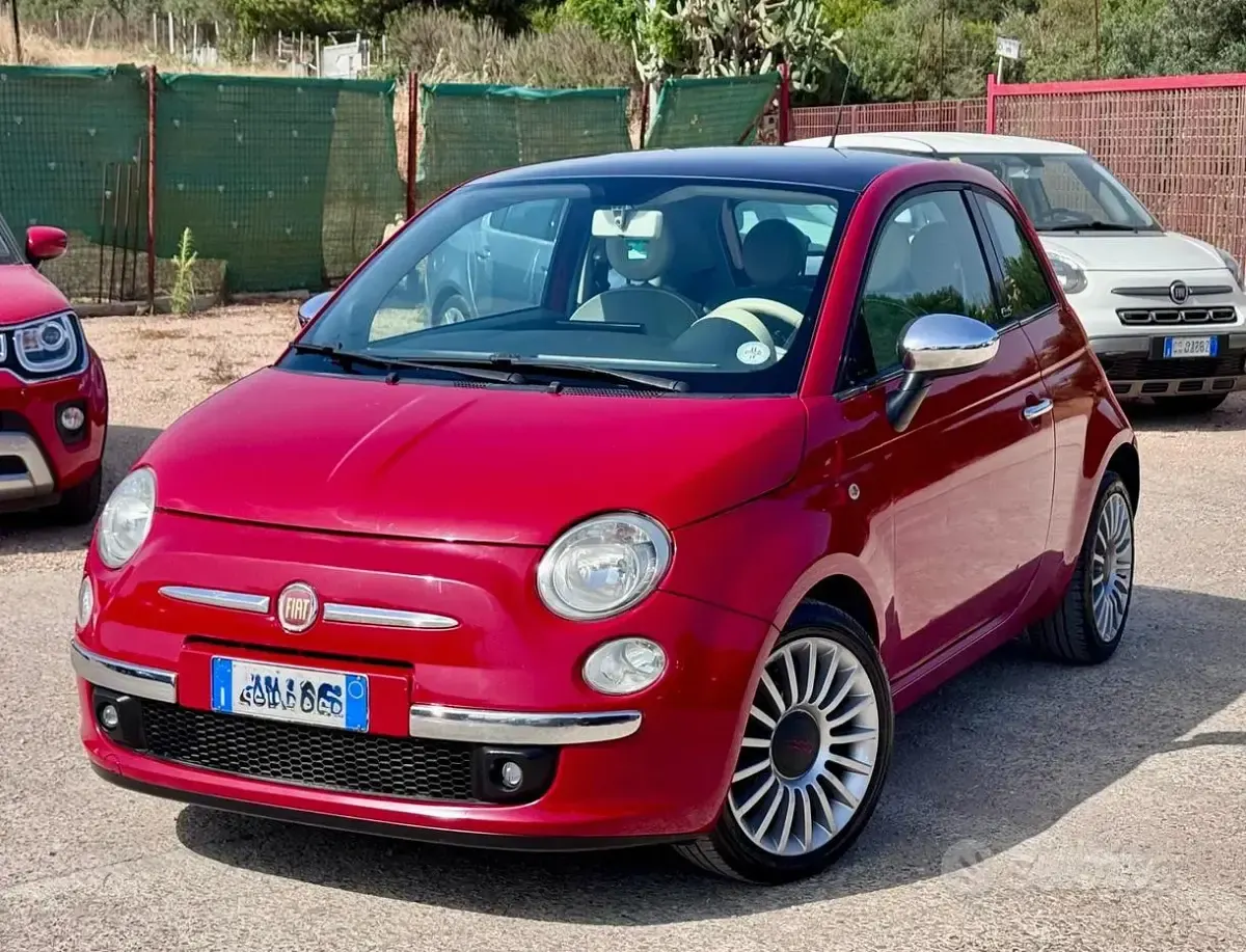 Usata Fiat 500 69 CV (50 kW) 2009 Rosso Cabrio