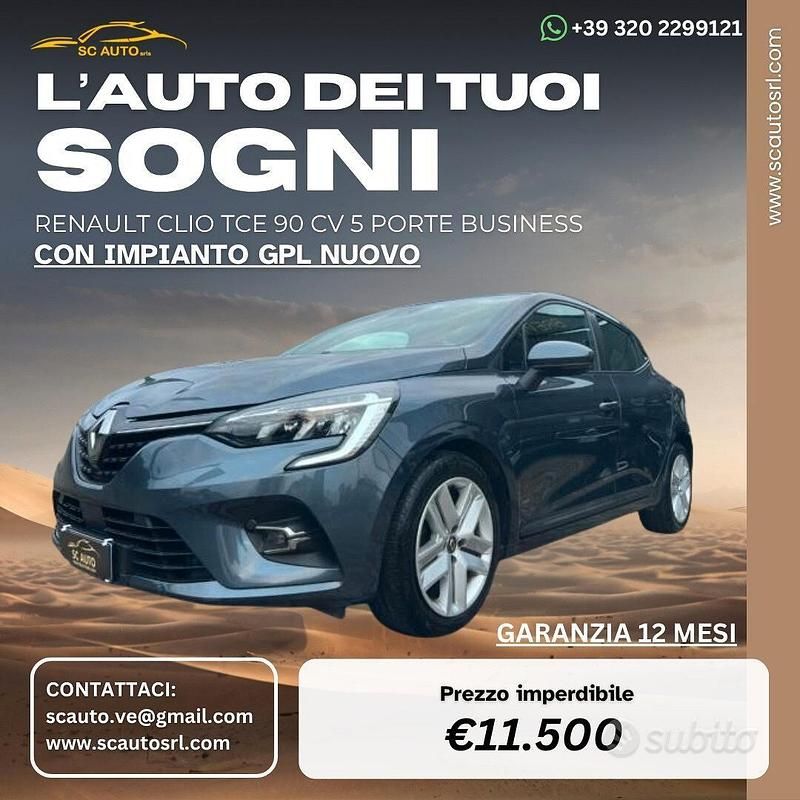 Usata Renault Clio V Business 91 CV (66 kW) 2022 Grigio Berlina