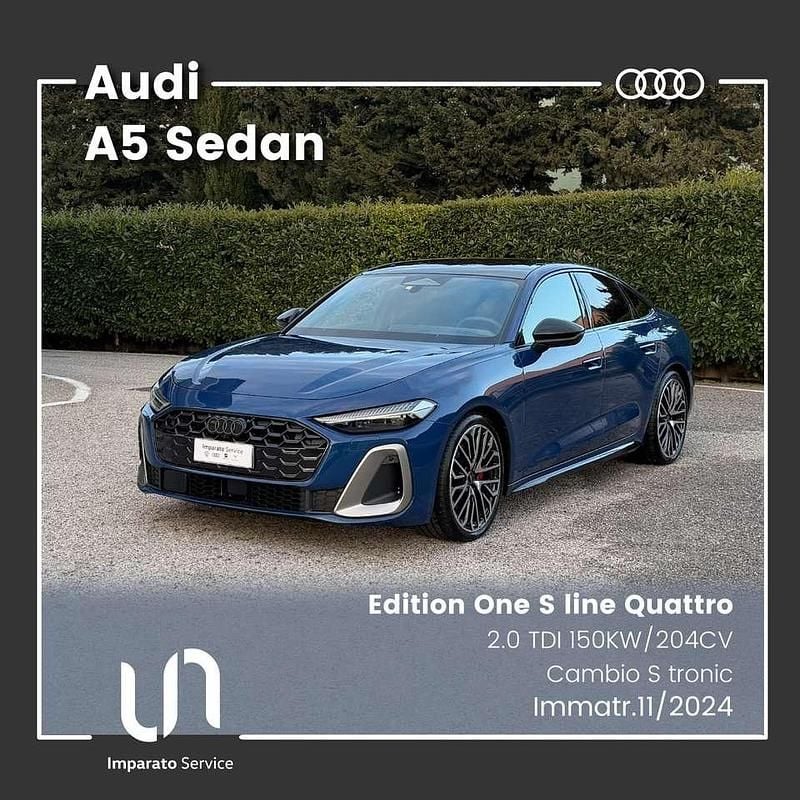 Usata Audi A5 Edition .1 204 CV (150 kW) 2024 Blu ascari metallizzato Berlina