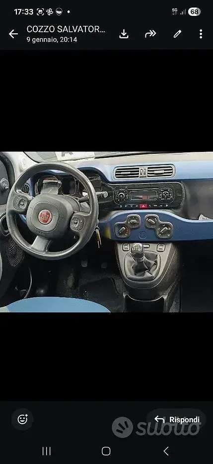 Usata Fiat Panda 85 CV (62 kW) 2014 Blu Utilitaria