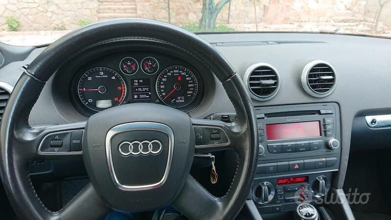 Usata Audi A3 Cabriolet Ambition 140 CV (102 kW) 2009 Nero Cabrio