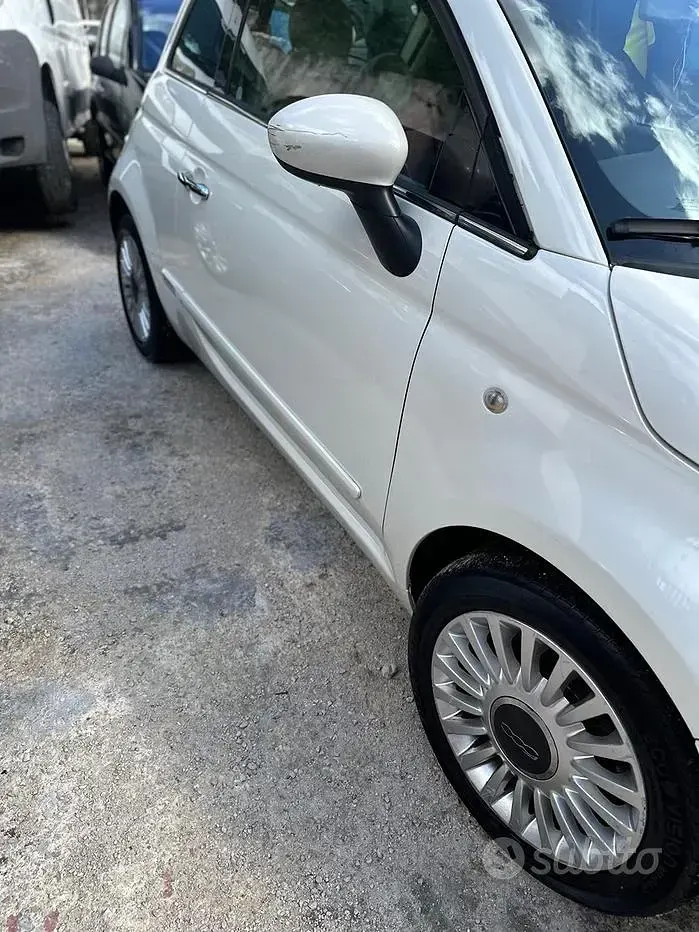 Usata Fiat 500 75 CV (55 kW) 2009 Bianco Cabrio
