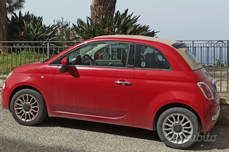 Käytetty Fiat 500 Red 95 HP (69 kW) 2010 Punainen Avoauto