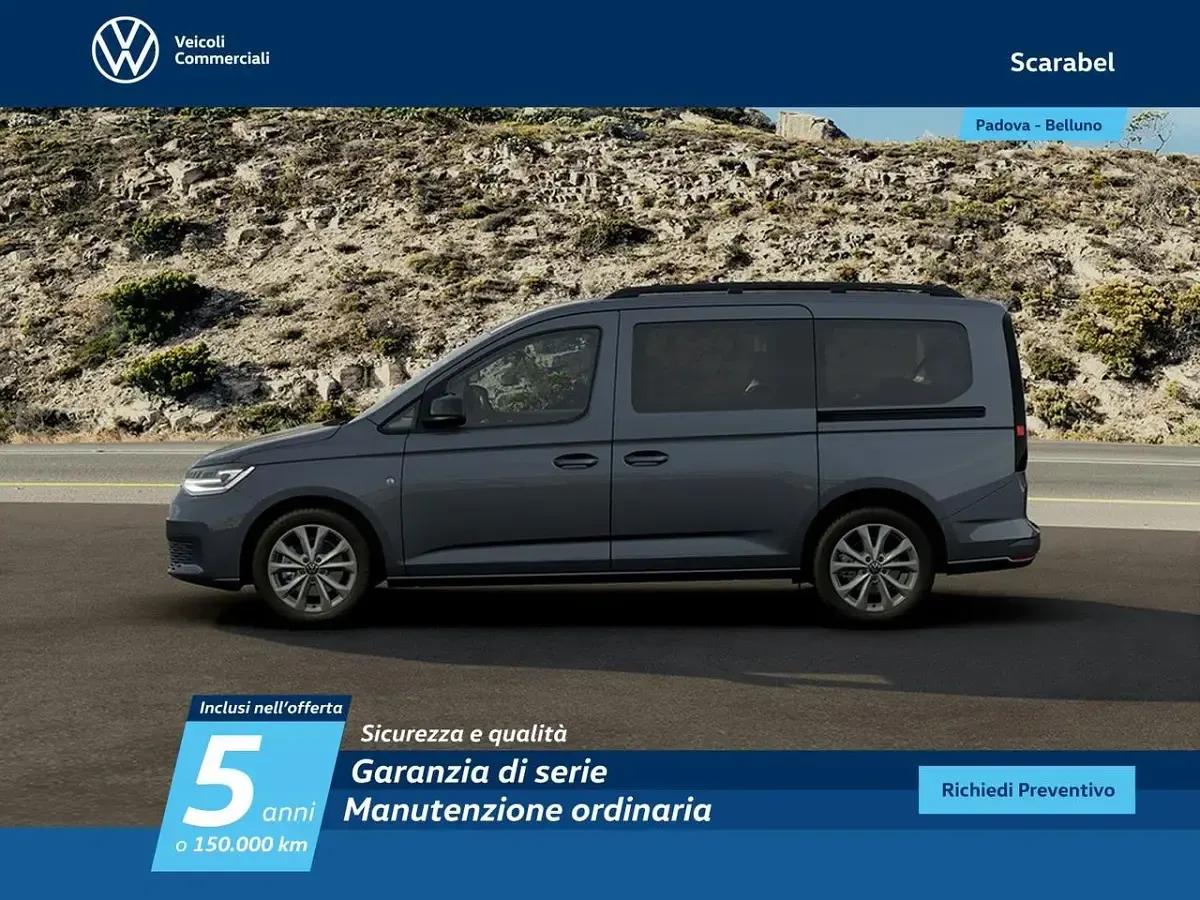 Nuova VW Caddy Maxi Life 149 CV (109 kW) 2026 Grigio Monovolume
