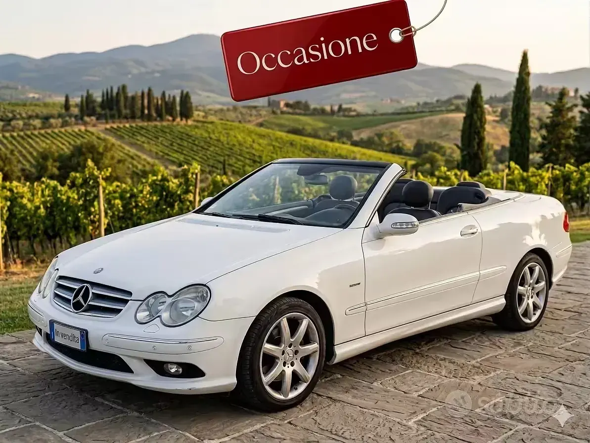 Usata Mercedes CLK200 AMG 184 CV (135 kW) 2008 Bianco Cabrio