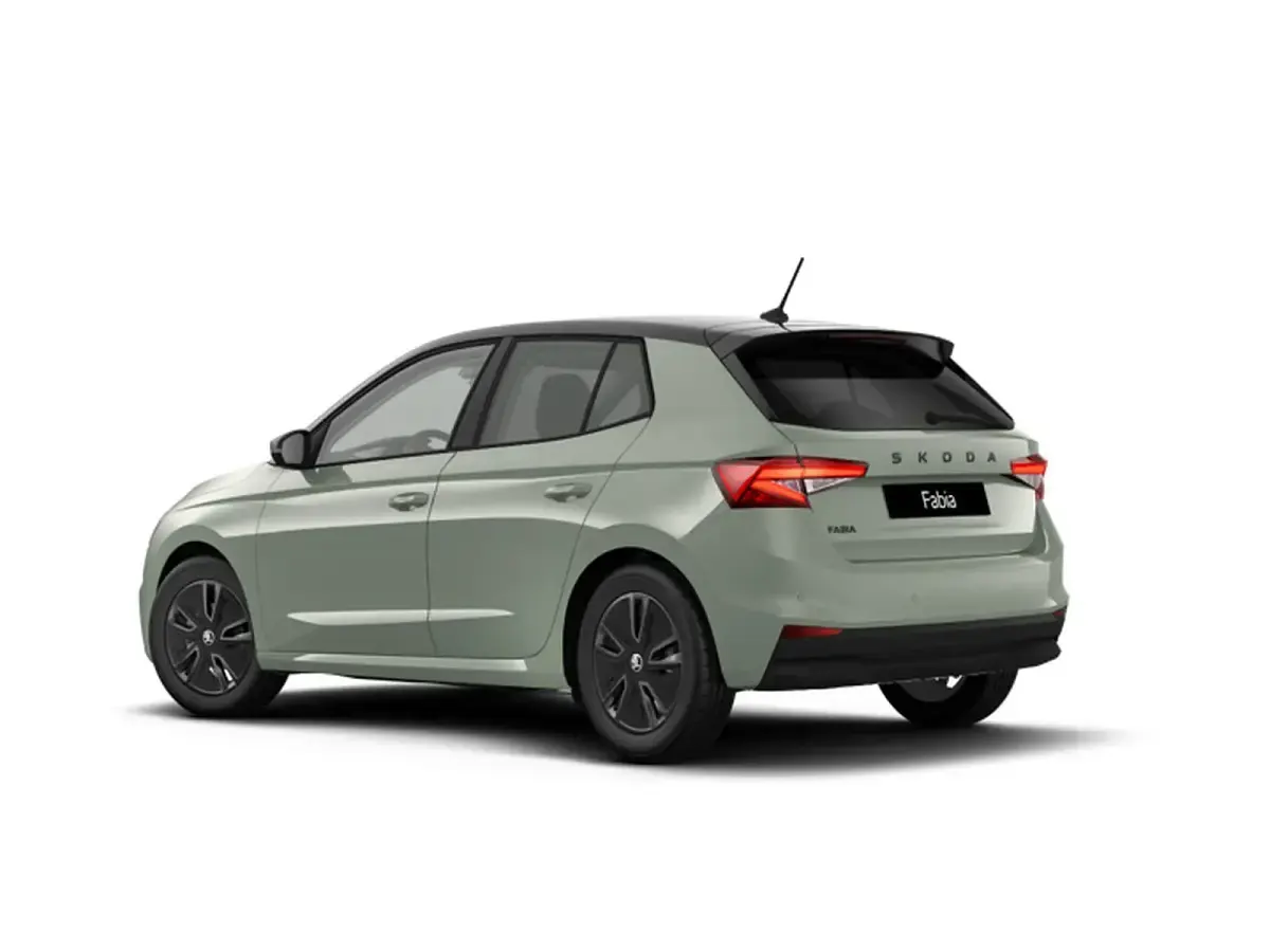 Nuova Skoda Fabia 95 CV (69 kW) 2026 Verde dolomite nero tulipano perlato Utilitaria