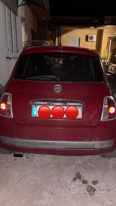 Usata Fiat 500 75 CV (55 kW) 2007 Rosso Berlina