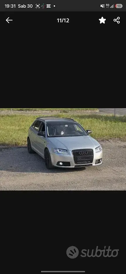 Usata Audi A3 Ambiente 140 CV (102 kW) 2006 Grigio Utilitaria