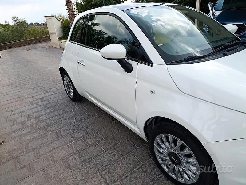 Usata Fiat 500 75 CV (55 kW) 2009 Bianco Utilitaria
