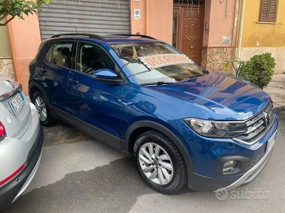 Usata VW T-Cross Style 110 CV (80 kW) 2022 Blu SUV