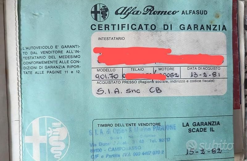 Usata Alfa Romeo Alfasud 68 CV (50 kW) 2011 Berlina