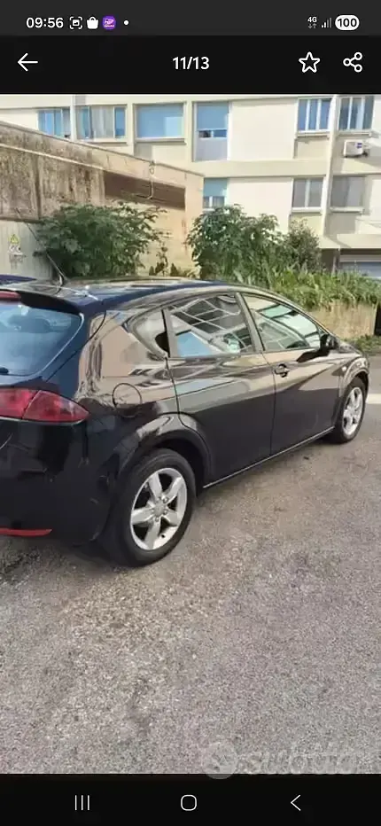 Usata Seat Leon 105 CV (77 kW) 2007 Nero Utilitaria