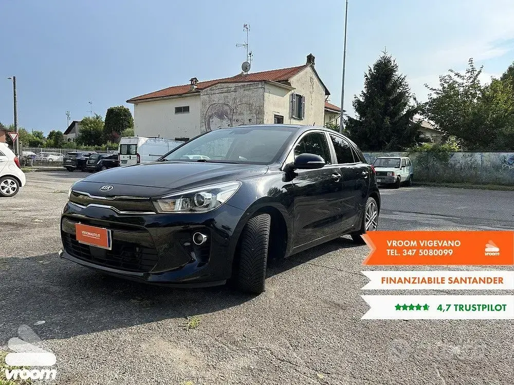 Usata Kia Rio 90 CV (66 kW) 2017 Nero Berlina