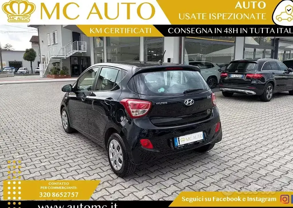 Usata Hyundai i10 Comfort 69 CV (50 kW) 2016 Nero Utilitaria