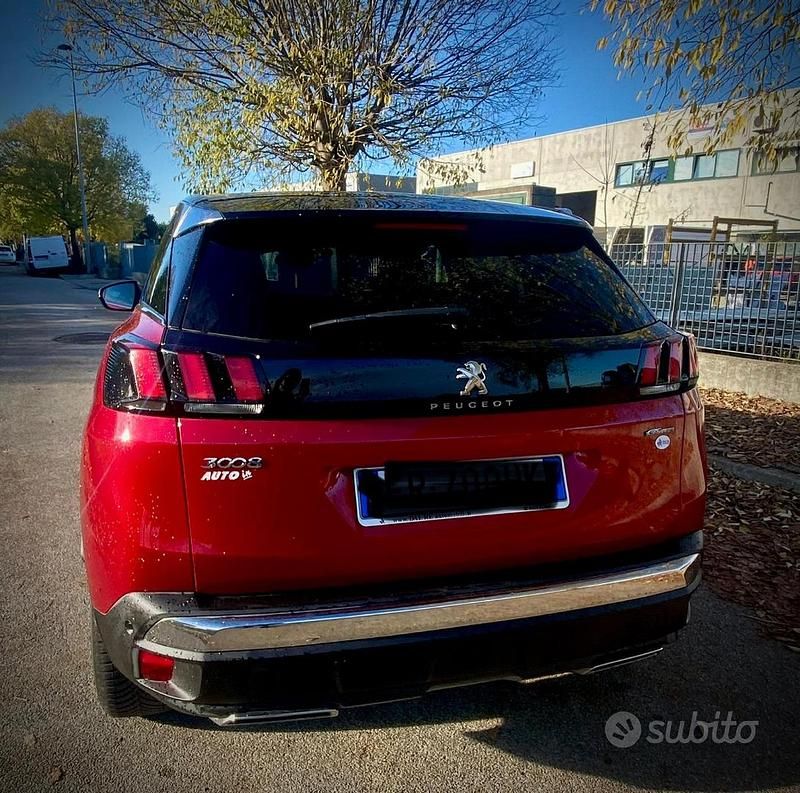 Usata Peugeot 3008 GT-line 131 CV (96 kW) 2018 Rosso SUV