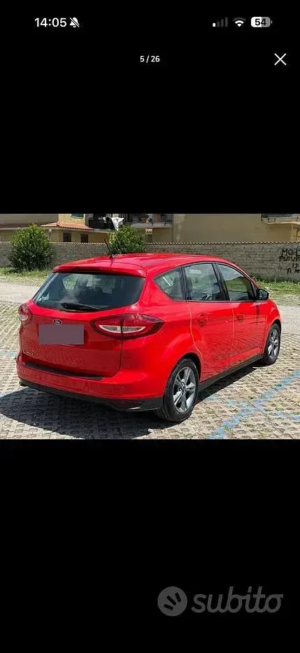 Usata Ford C-MAX 120 CV (88 kW) 2019 Rosso Monovolume