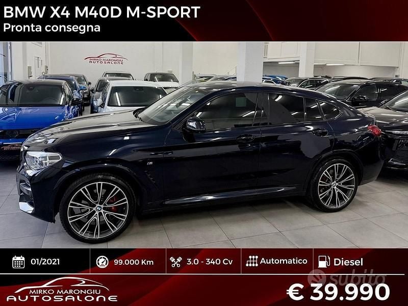 Usata BMW X4 M Sport 340 CV (250 kW) 2021 Blu SUV