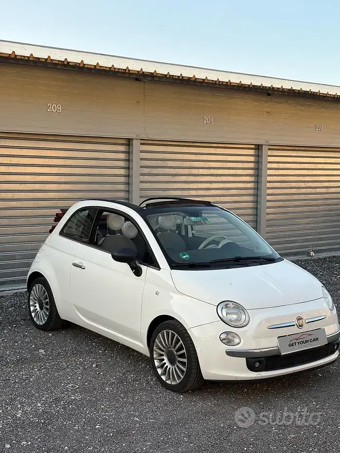 Usata Fiat 500 95 CV (69 kW) 2011 Bianco Cabrio
