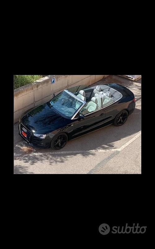 Usata Audi A5 Cabriolet S-Line 190 CV (139 kW) 2015 Nero Cabrio