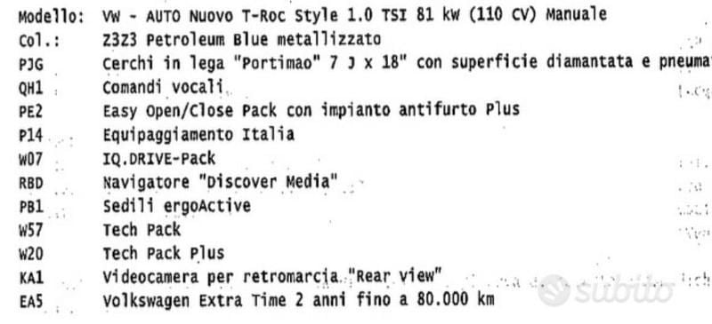 Usata VW T-Roc Style 2023 SUV