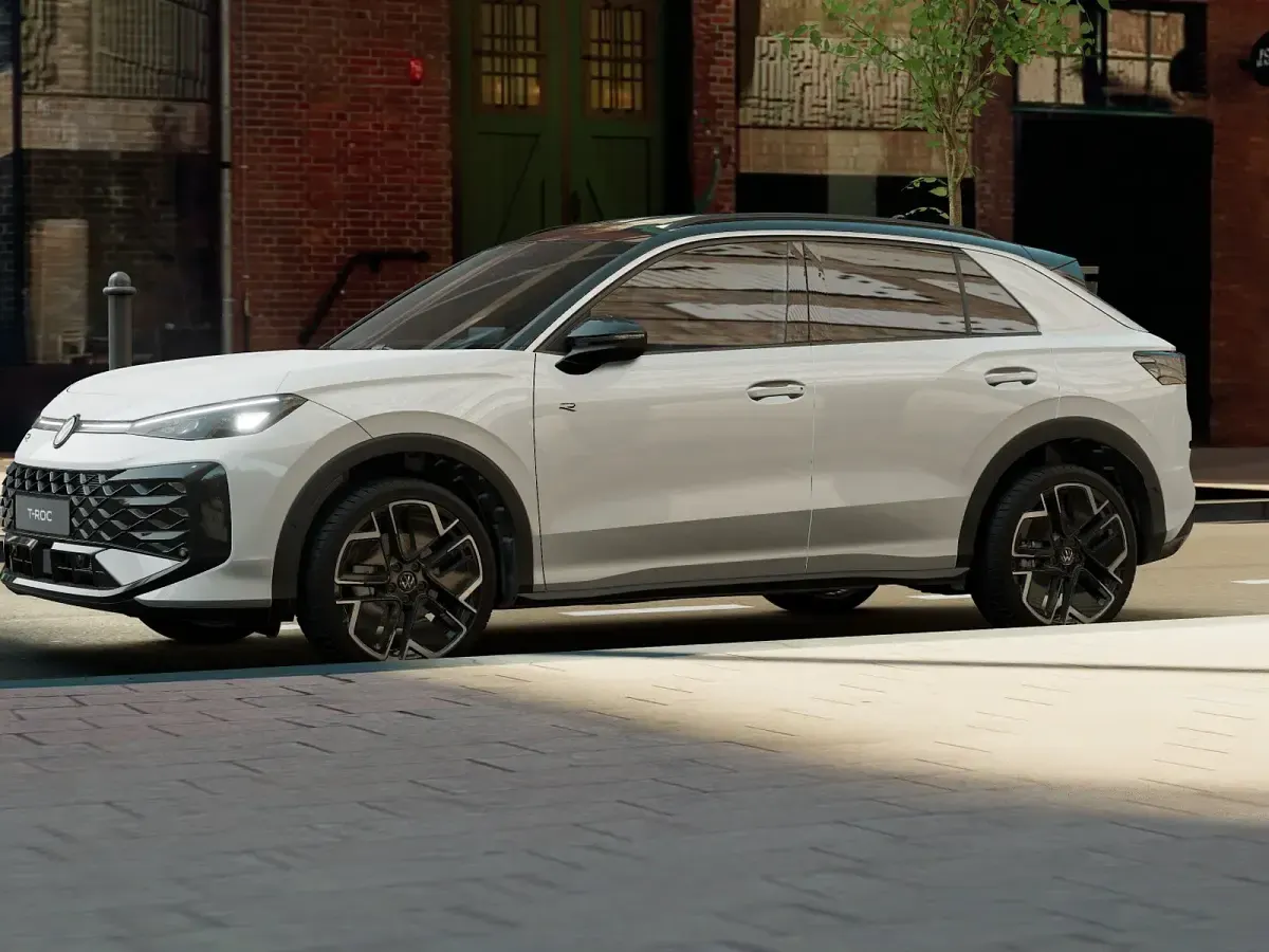 Nuova VW T-Roc R-line 150 CV (110 kW) 2026 Pure white nero SUV