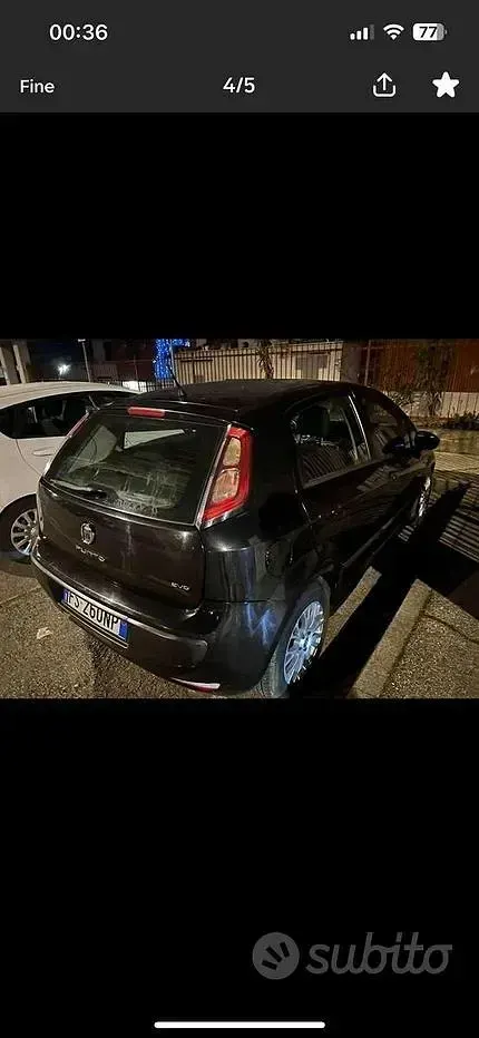Usata Fiat Punto Evo Dynamic 86 CV (63 kW) 2018 Nero Utilitaria