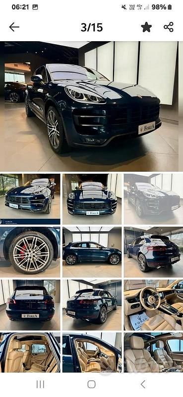 Usata Porsche Macan Turbo 400 CV (294 kW) 2015 Blu SUV