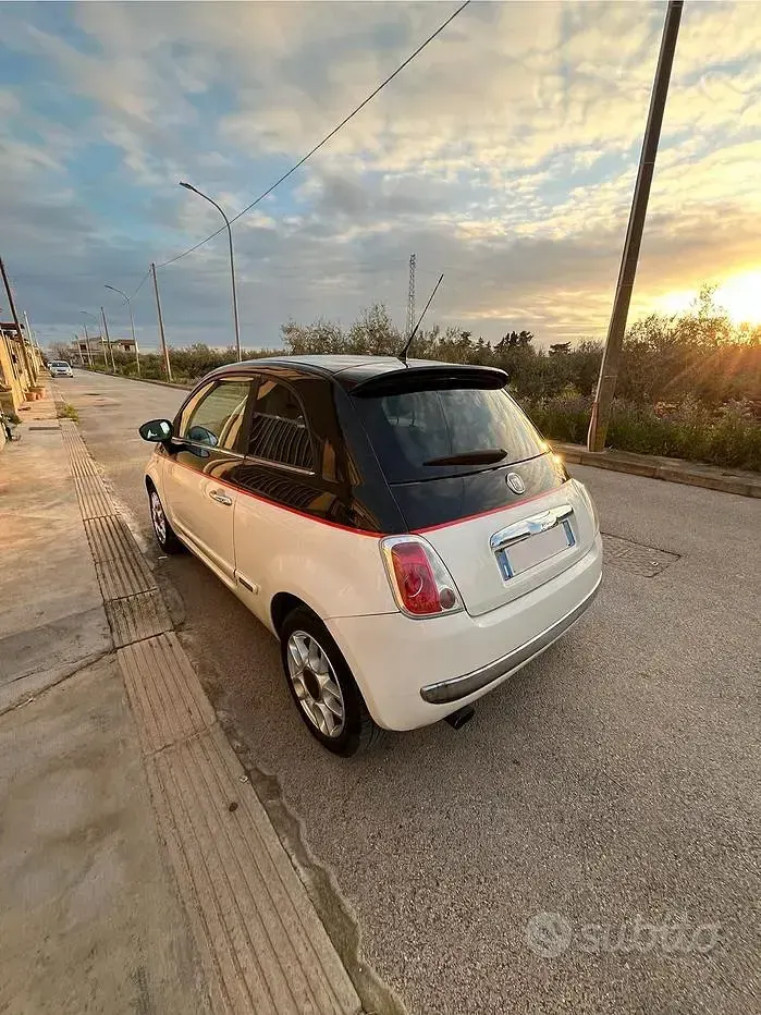 Usata Fiat 500 75 CV (55 kW) 2008 Bianco Berlina