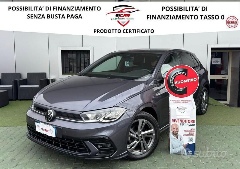 Usata VW Polo R-line 95 CV (69 kW) 2022 Grigio Utilitaria