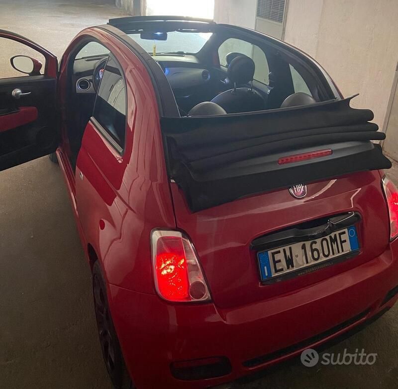 Usata Fiat 500C Lounge 69 CV (50 kW) 2014 Rosso Cabrio