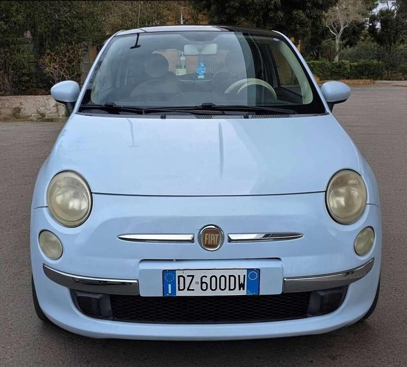Usata Fiat 500 Lounge 69 CV (50 kW) 2009 Celeste Cabrio